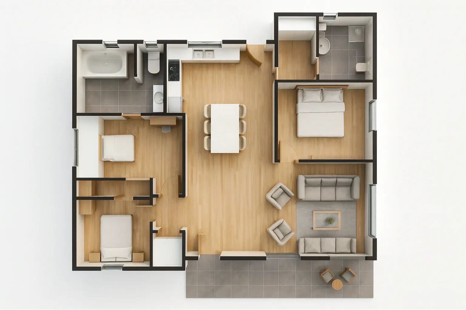HDS-094 171 m² Kat Planı | Hibrit Design