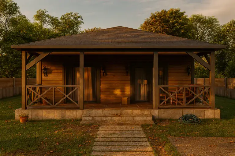 100 m² 2Plus1 Tek Katlı Çelik Ev On Gorunum | Hibrit Design