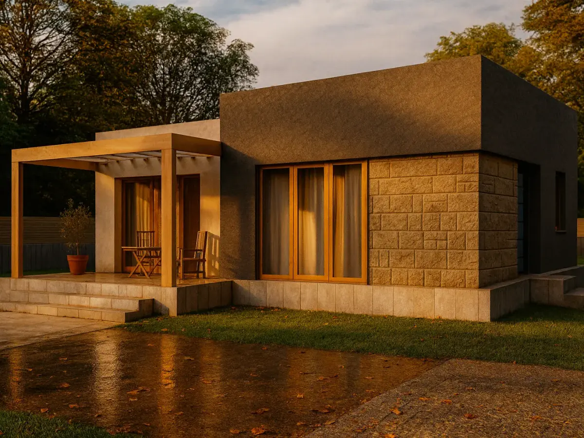 105 m² 2Plus1 Tek Katlı Çelik Ev | Hibrit Design