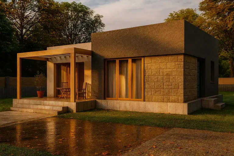 105 m² 2Plus1 Tek Katlı Çelik Ev | Hibrit Design