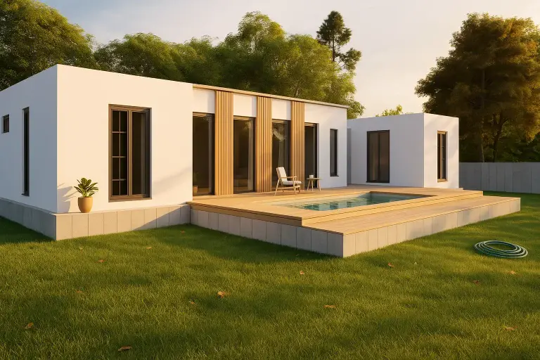 118 m² 4Plus1 Tek Katlı Çelik Ev Modern Mimari | Hibrit Design