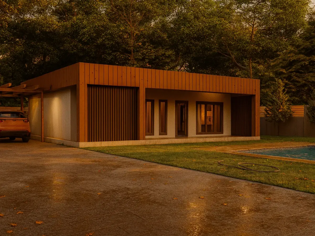 124 m² 2Plus1 Tek Katlı Çelik Ev HDS-092 | Hibrit Design