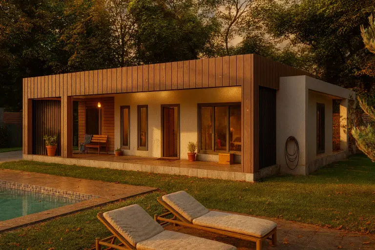 124 m² 2Plus1 Tek Katlı Çelik Ev Tekirdağ | Hibrit Design