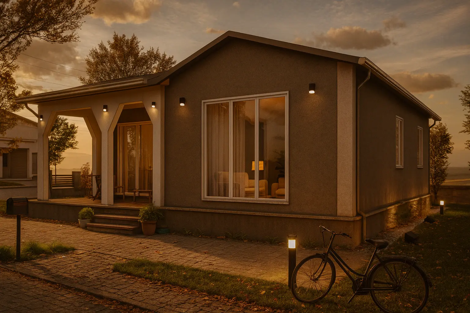 90 m² 2Plus1 Tek Katlı Çelik Ev Tekirdağ Modern Tasarim | Hibrit Design