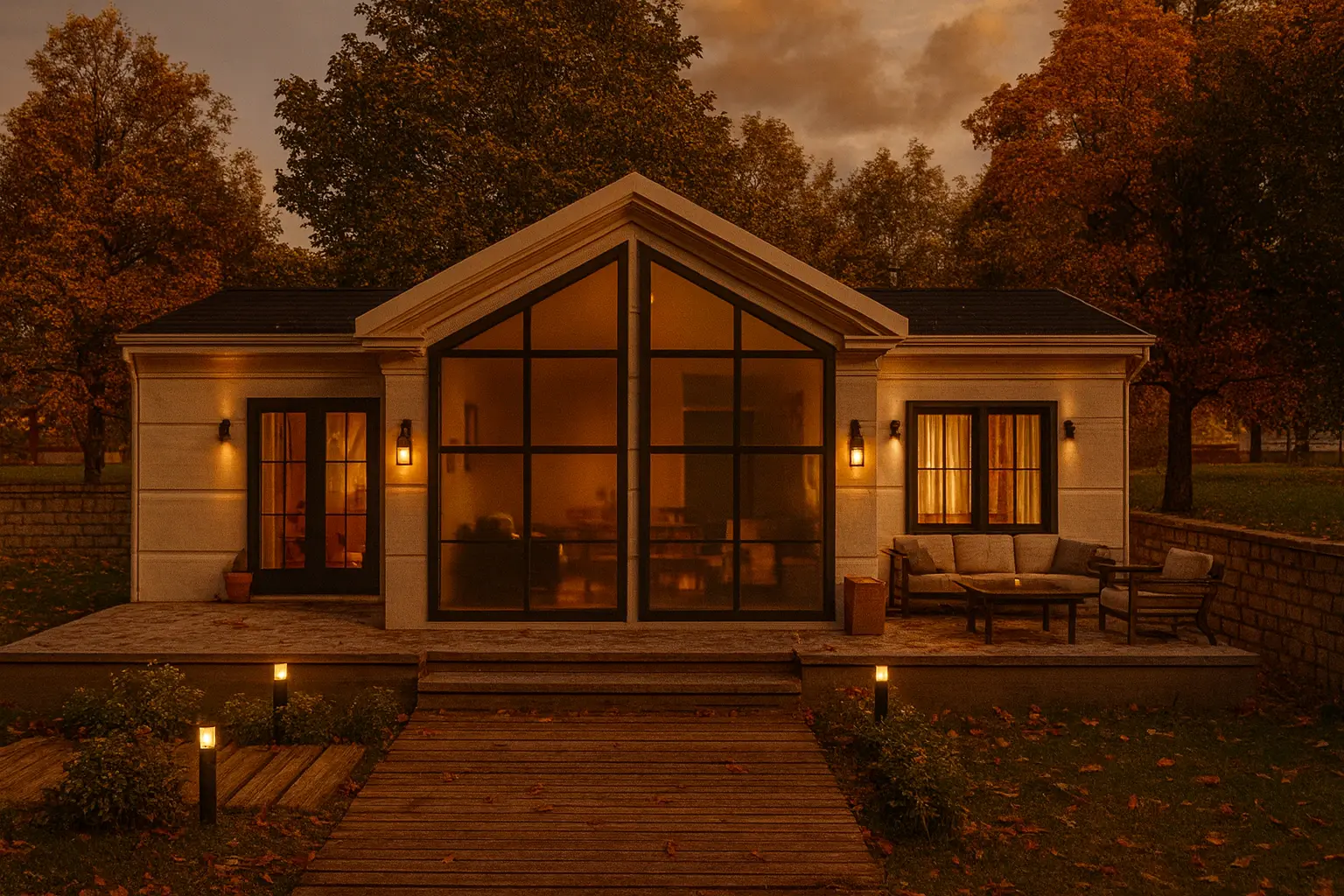 95 m² 3Plus1 Tek Katlı Çelik Ev Dış Mekân | Hibrit Design