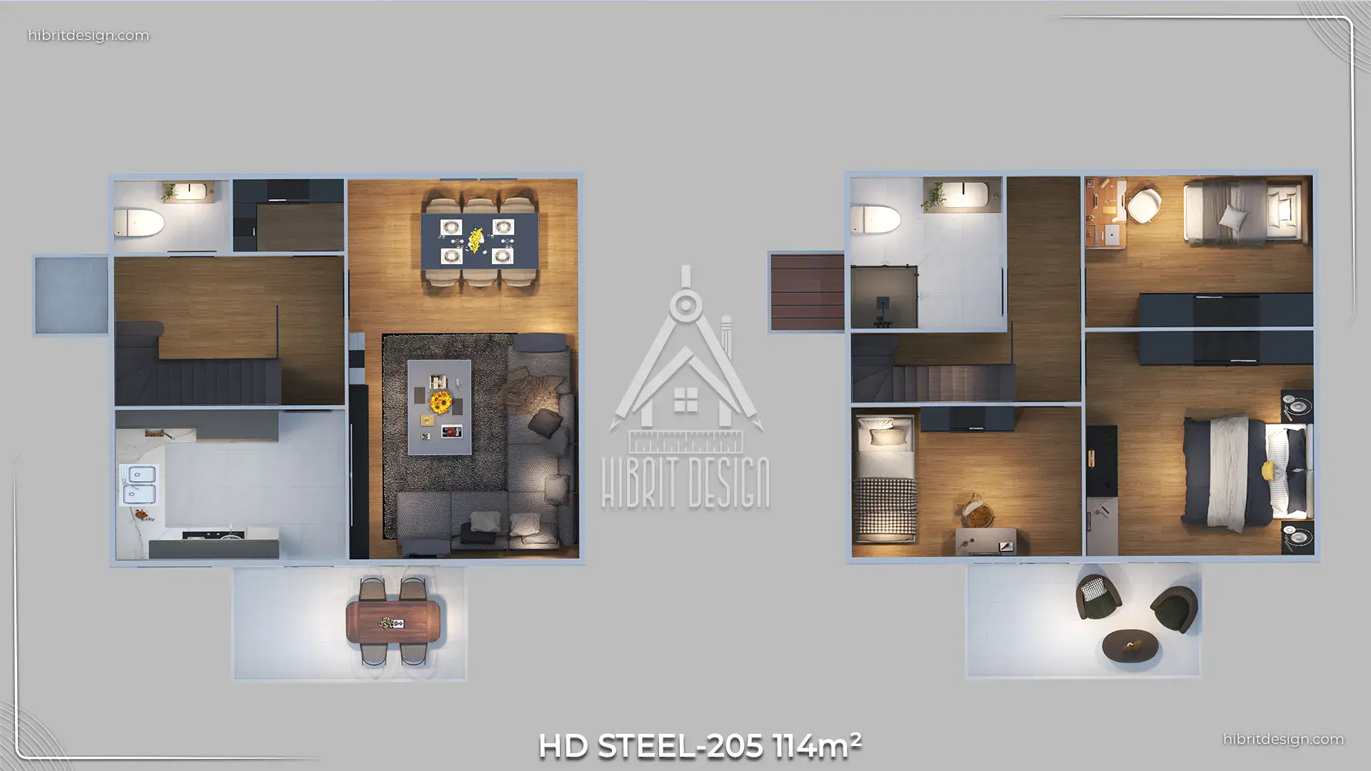 Dubleks çelik ev hd steel 205 7